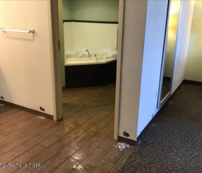 Hotel guests have water inside their rooms 